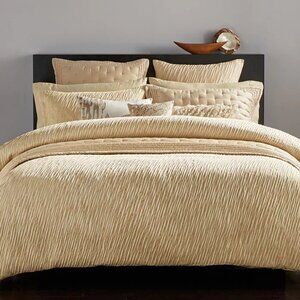 Donna Karan Home Gold Dust King Duvet + 2 King Shams Set